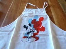 Disney Tablier  adulte coton blanc avec Mickey