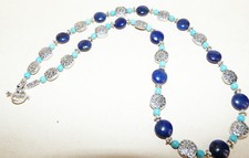 Collier pierres lapis lazuli et turquoise UNIQUE