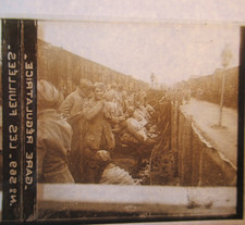 WC TOILETTES CAMPAGNE FEUILLEES PHOTO VUE STÉRÉO PLAQUE VERRE GUERRE 1914 18 WW1
