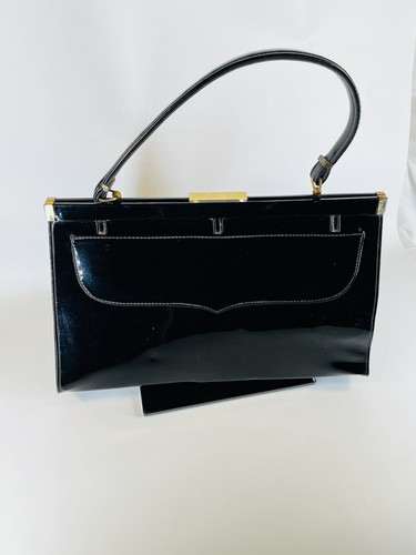 Sac main vernis noir - sac, À