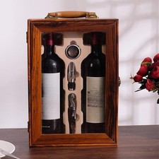 Porte-bouteilles de vin double, boîte de présentation pour bouteilles de vin,