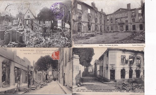 Lot antique postcards war - antique,