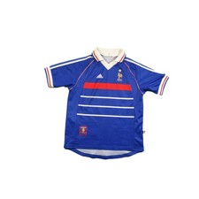 Maillot football rétro équipe de France domicile enfant N°9 AVRANCHE 1998-1999