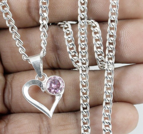 Pendentif coeur solitaire - pendentif,