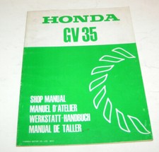 Manuel D'Entretien - Moteur De Tondeuse Honda - GV 35 - Édition 1977