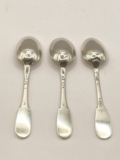 Lot de 3 Cuillères à Café XVIIIème Argent massif poinçon Fermiers Généraux 65gr