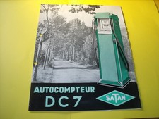 DEPLIANT D EPOQUE POMPE A ESSENCE VOLUCOMPTEUR SATAM DC7 - boutillon themis gex