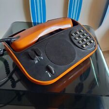 TELEPHONE VINTAGE EN PLASTIQUE ORANGE ANNÉES 70 DESIGN MADE IN FRANCE 1970