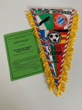 AS Saint Etienne Bayern Munich rare fanion coupe d'Europe 1975 ASSE