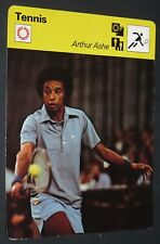 FICHE TENNIS 1977 ARTHUR ASHE USA WIMBLEDON US OPEN AUSTRALIE TENNISMAN