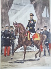 Gravure Militaire MAURICE TOUSSAINT Ecole Cavalerie Saumur Uniforme Armée