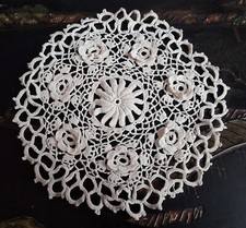 Ancien Napperon en GUIPURE D'IRLANDE ou BRETON - Diamètre 18cm - Années 1900