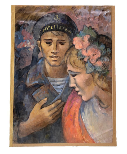 Ancien tableau sur - ancien, papier