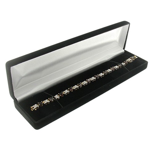 Black velvet watch bracelet - black,