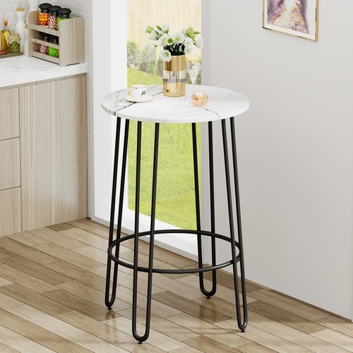 6in round bar height table - round,