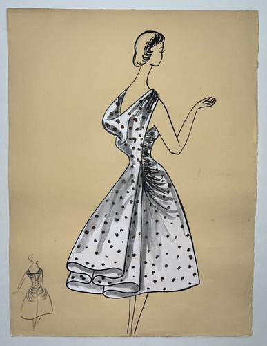Mode femme robe dessin - robe,