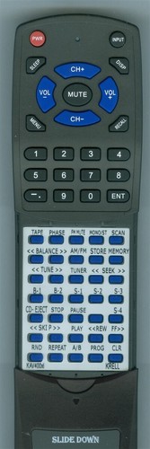 Replacement remote for krell - replacement,