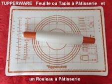 TUPPERWARE  FEUILLE ou TAPIS  + ROULEAU  à Pâtisseries / Pâtes / Gâteaux etc ...