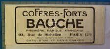 COFFRE FORT BAUCHE  publicité
