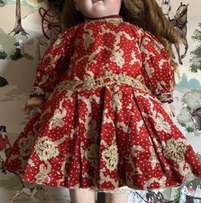 Robe Ancienne Pour Poupée Porcelaine Jumeau Steiner Sfbj Taille 7 En Velours