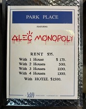 Alec Monopoly Park Place * Rare * Livre original dédicacé Original Book Signed !