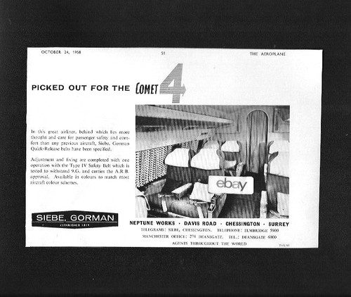 Boac 19581 havilland - 19581, de