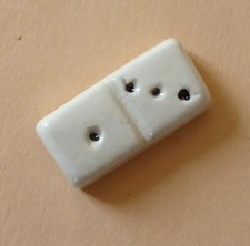 Fève artisanale de Marlène - Années 90 - Un Domino