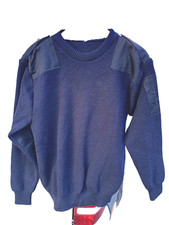 Pull Marine commando Anglaise Bleu marine col rond  100% pure Laine, très chaud