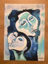 OSWALDO GUAYASAMIN Dessin sur papier (fait main) signé et estampillé...