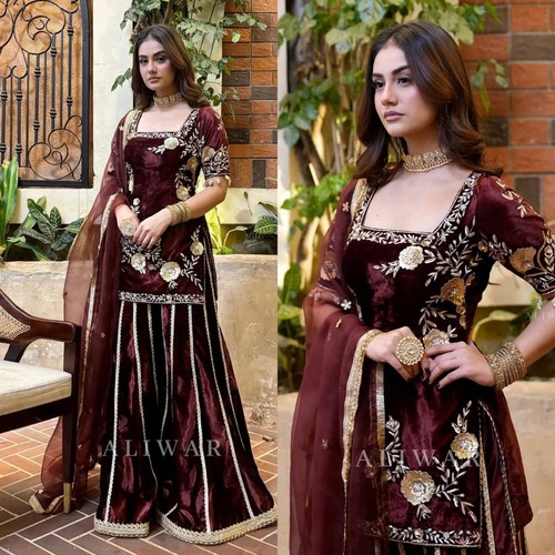 Robe salwar kameez velvet - salwar, en