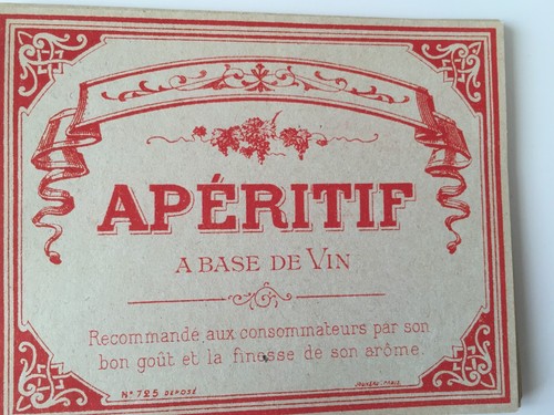 Ancienne étiquette apéritif - étiquette,