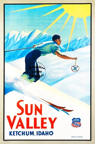Sun valley ski r74 poster - ski,