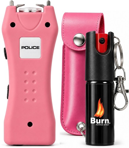 Police stun gun burn pepper - stun,