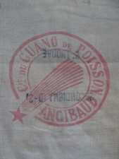 sac toile de jute Cie du Guano de Poisson Angibaud La Rochelle / voir descriptif
