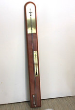 Baromètre à Mercure murale en bois selon Toricelli Hauteur 92 cm