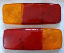 2 Cabochons de Feux ar  28.3 X 10,5cm Camions Mercedes anciens et V. indus NEUFS