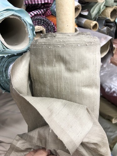 Lot soie sauvage taupe 20m - soie,