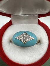 Bague vintage fantaisie bleu