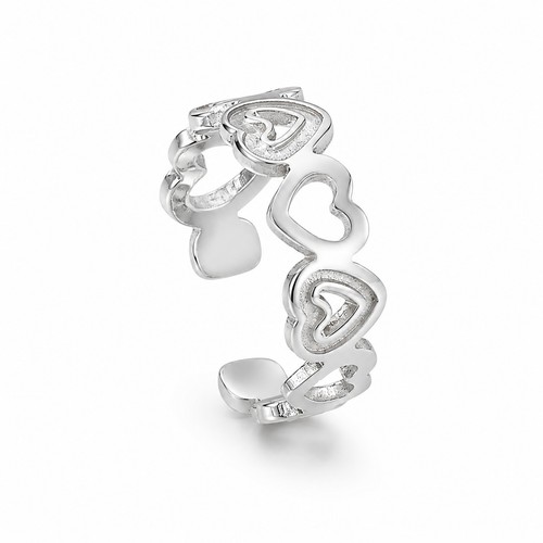 Bague cœurs ajourés - 2,