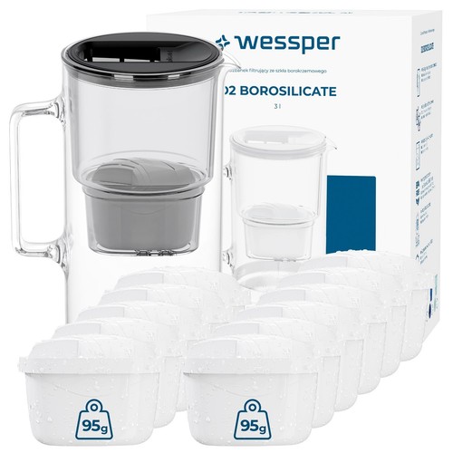 Filtre eau pot verre 3l - filtre, à
