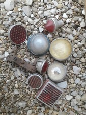 lot pièces detachées  optiques velo ancien moto grenier 