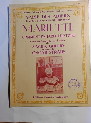 Partition valse des adieux - adieux,