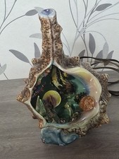 lampe veilleuse ceramique de Monaco signée Kerina forme coquillage