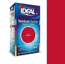 Teinture avec fixateur rouge vif 03 tissu vêtement textile coton lin viscose soi