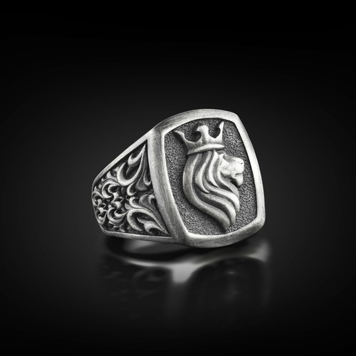 Bague chevalière homme - , king