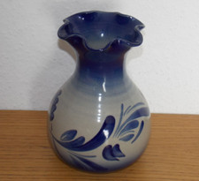 VINTAGE vase ANNE EHRET gres D'ALSACE bleue