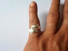 bague en argent massif, duo de