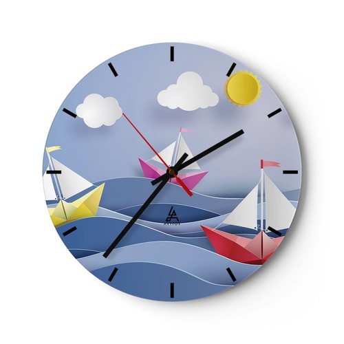 Horloge murale verre - horloge,
