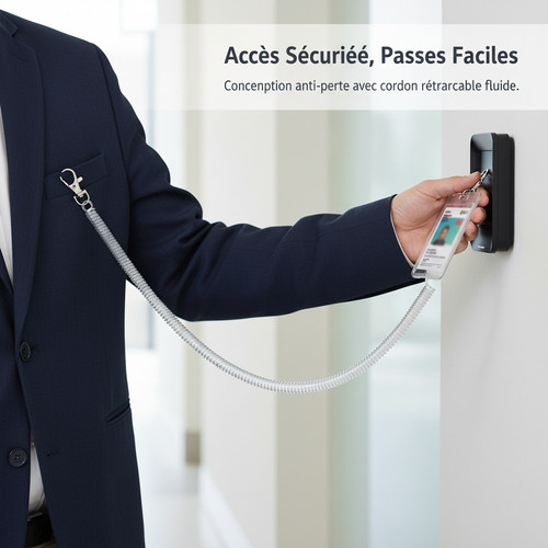 Porte carte rétractable avec