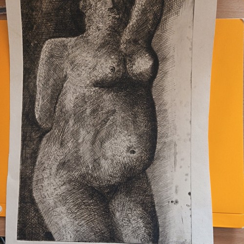 Lithographie femme enceinte - enceinte, 30
